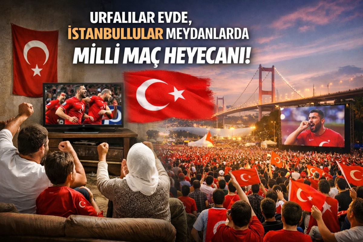 Urfalılar Evde, İstanbullular Meydanlarda Milli Maç Heyecanını Yaşayacak